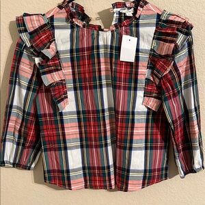 Crewcuts Size 10 Plaid Ruffle Kids Shirt
Holiday pictures Christmas Trendy
